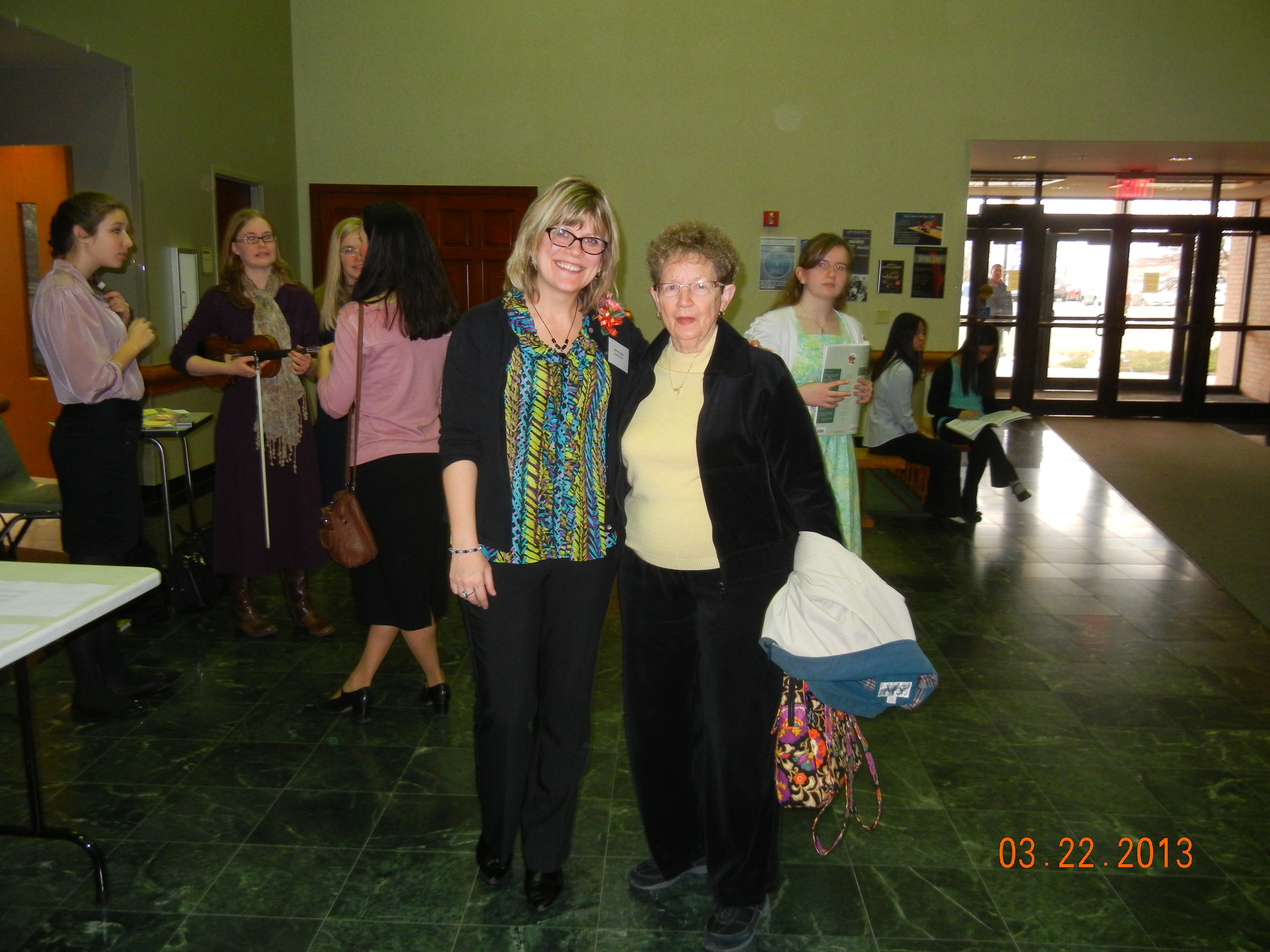 Angie Vaubel, Festival Chairman with OFMC President, Helen Dill